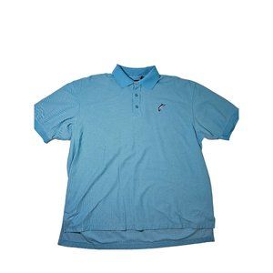 Tour Play Men's Polo Shirt, Size 2X, Marlen Fishing Golf Blue Short Sleeve